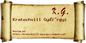 Kratochvill Györgyi névjegykártya