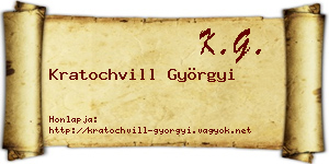 Kratochvill Györgyi névjegykártya